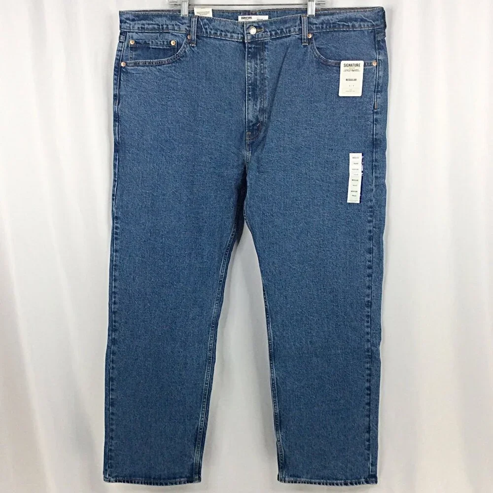 Signature Gold by Levis Strauss Mens Flex Jeans‎ Size 46x32 Regular Straight Leg
